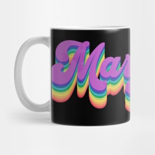 Retro Rainbow Marzipan Mug